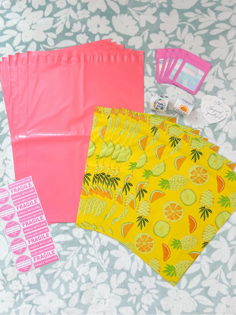 75 Piece Tropical Fruity Shipping Supply Bundle 🌴🌺🍍